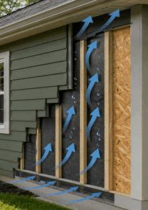 Handeland siding ventilation